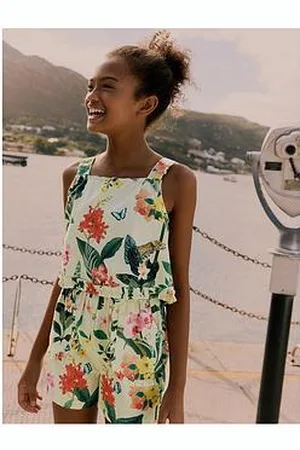 Ted Baker Girls Tropical Print Top And Short Set - Multi
