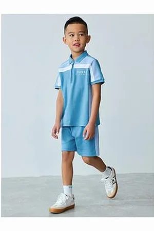 Ted Baker Boys 2 Piece Colour Block Polo Shirt And Shorts Set