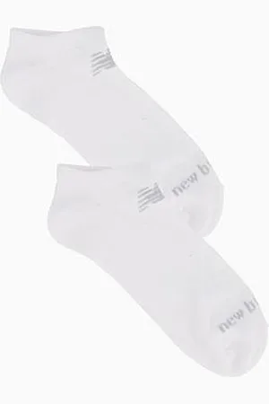 New Balance Unisex Performance Cotton Flat Knit No Show 2 Pack Socks