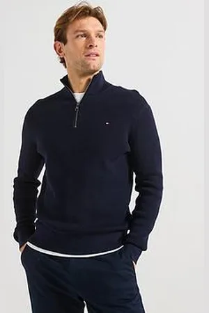 Tommy Hilfiger Racking Structure Zip Mock Knitted Jumper