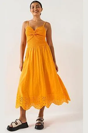 Very Shirred Cutwork Dress