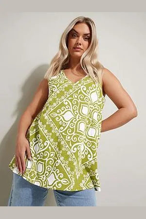 Yours Curve Cotton Slub V-Neck Vest