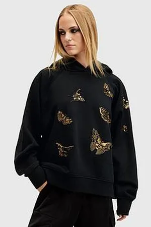 AllSaints Talon Butterfly Embellished Hoodie