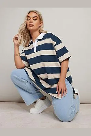 Yours Curve Rugby Collar Top