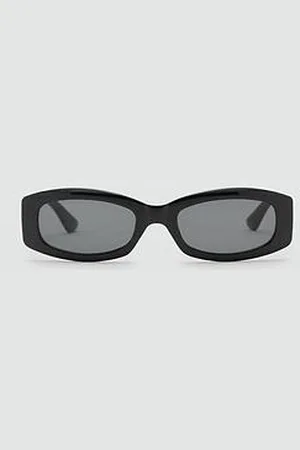 MANGO Contrasting Rectangular Frame Sunglasses