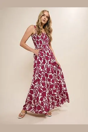 Long Tall Sally Tall Floral Strappy Tiered Dress