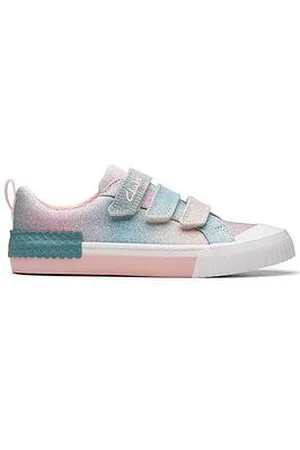 Clarks Kid Foxing Brill Shimmer Canvas Plimsoll