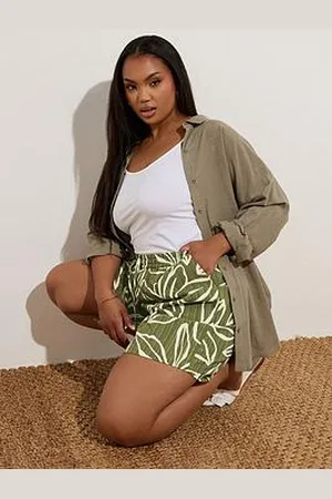 Yours Curve Textured Drawstring Short