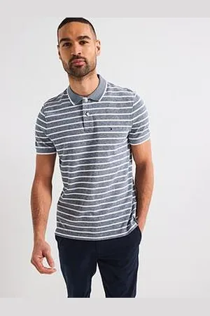 Tommy Hilfiger Regular Fit Linen Pique Stripe Polo Shirt
