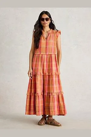 White Stuff Rosie Check Maxi Dress