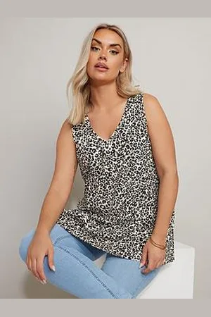 Yours Curve Cotton Slub V-Neck Vest