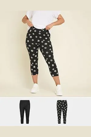 Yours Curve Crop 2 Pack Legging