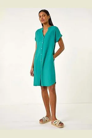 Roman Linen Mix Shift Dress
