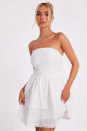 Quiz Embroidered Skater Dress