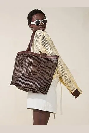 Accessorize Mesh Stripe Shopper