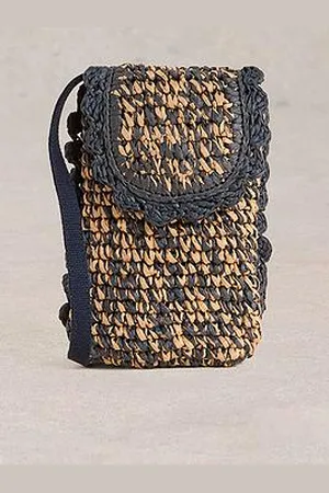 White Stuff Coco Raffia Phone Bag