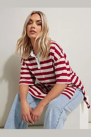 Yours Curve Rugby Collar Top