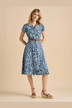 Brakeburn Shadow Floral Midi Dress