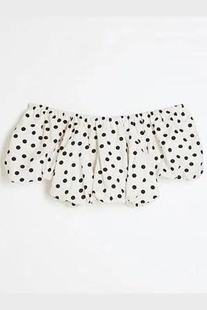 River Island Girls Spot Bardot Blouse