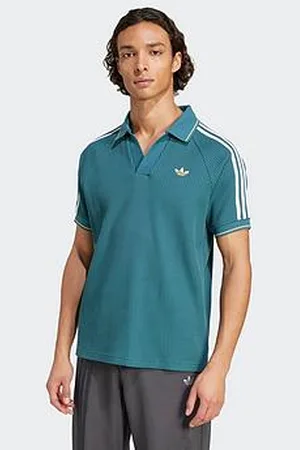 adidas Mens Waffle Knit Polo Shirt