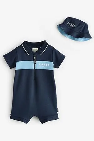 Ted Baker Baby Boys Romper And Hat Set