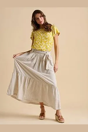 Brakeburn Stripe Paper Bag Skirt