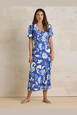 Long Tall Sally Floral Tea Midi Dress