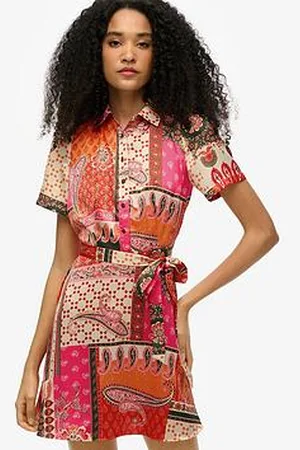 Superdry Patchwork Mini Shirt Dress