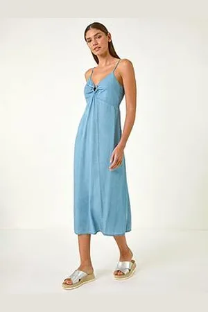 Roman Ring Detail Midi Dress
