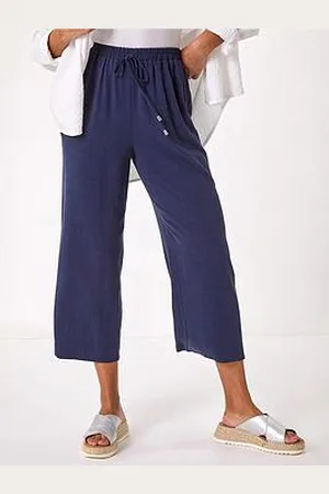Roman Cropped Linen Trousers
