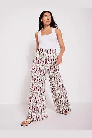 mint&berry Floral Print Wide Leg Trouser