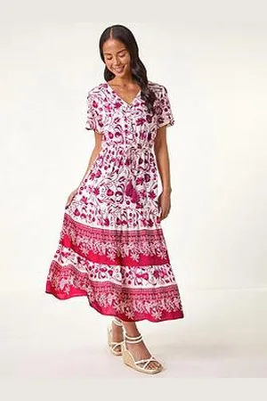 Roman Petite Floral Midi Dress
