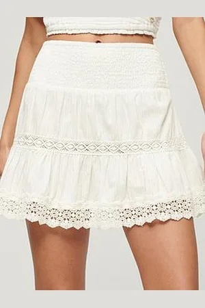 Superdry Ibiza Lace Mix Mini Skirt
