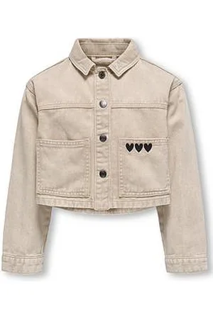 ONLY Girls Heart Washed Denim Jacket