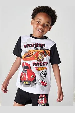 Brand Threads Hot Wheels Boys Short Pyjama Set