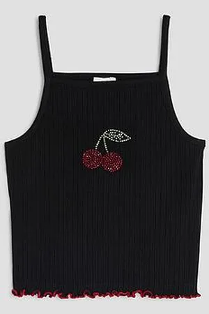 River Island Older Girl Embellished Cherry Tank Top