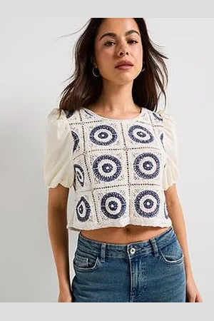 ONLY Charis Short Sleeve Mix Jersey Top