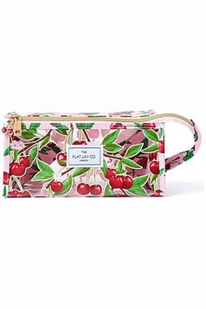 The Flat Lay Co. Jelly Flat Lay Makeup Box Bag - Cherries