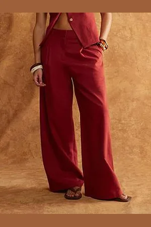 River Island Wide Leg Linen Trousers