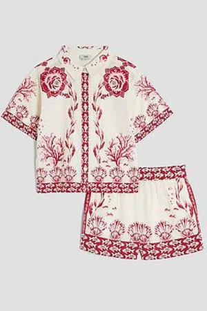 River Island Older Girl Bordered Printed Shirt Set