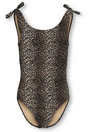 ONLY Girls Leopard Print Knot Swimsuit