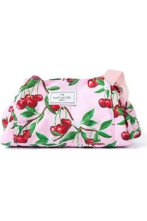 The Flat Lay Co. Drawstring Flat Lay Makeup Bag - Cherries