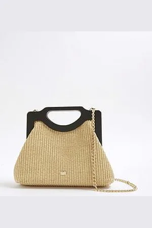 River Island Raffia Clutch Bag