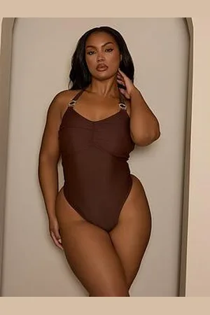 Moda Minx Curve Swimsuit In Coffee