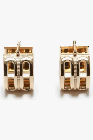 Victoria Beckham Exclusive Frame Hoop Earrings In Gold