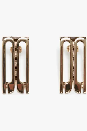 Victoria Beckham Exclusive Frame Stud Earrings In Gold
