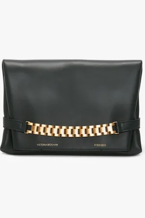 Victoria Beckham Chain Pouch in Leather | Clutch | UK