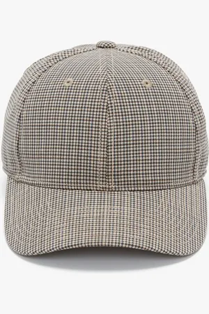 Victoria Beckham Logo Cap In Dogtooth Check