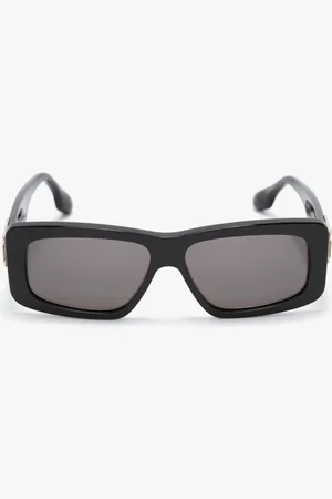 Victoria Beckham Chain Detail Rectangular Frame Sunglasses In