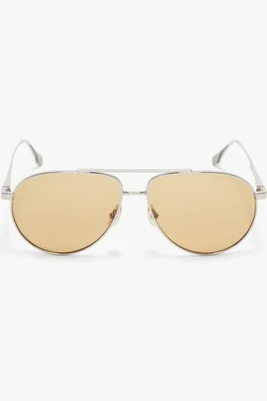 Victoria Beckham V Metal Pilot Sunglasses In -Brown